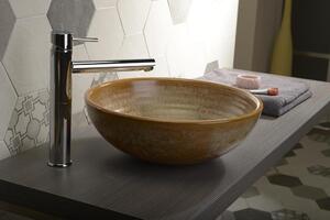 ATTILA keramické umývadlo, priemer 43 cm, hnedá DK009