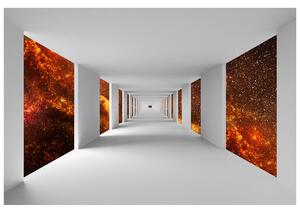 Gario Fototapeta Chodba a ohnivý vesmír Veľkosť: 536 x 240 cm, Materiál: Latexová