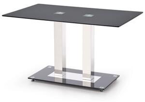 Jedálenský stôl WOLTIR 2 sklo/čierna