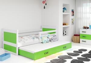 Detská posteľ FIONA P2 + matrac + rošt ZADARMO, 90x200 cm, borovica/grafit