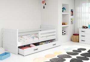 Detská posteľ RICO P1 COLOR + ÚP + matrace + rošt ZDARMA, 80x190 cm, bialy, biela
