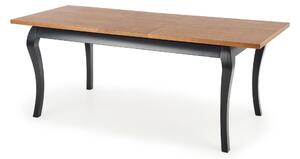 Jedálenský stôl WANDSUR dub tmavý/čierna