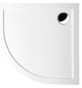 SERA sprchová vanička z liateho mramoru, štvrťkruh 100x100x4cm, R550, biela 62111