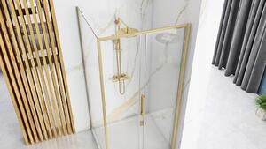 Sprchovací kút Rea RAPID slide 110x100 cm - zlatý brúsený