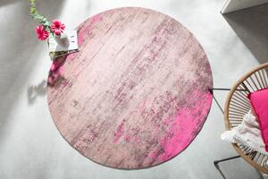 Koberec Modern Art 150cm okrúhly béžový ružový