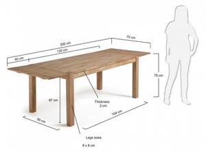 ISBEL 120 rozkladací stôl