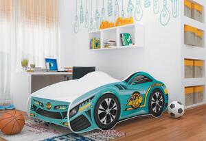 Detská posteľ AUTO Michael + matrac + rošt ZADARMO, 70x140 cm, vzor 07