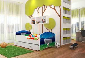 Detská posteľ s rozprávkovými motívmi FRAGA P1 + matrac + rošt ZADARMO, 80x180 cm, s ÚP, VZOR 25