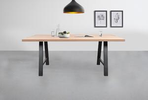 Jedálenský stôl AMAYA A dub/kov, šírka 180 cm, rovná hrana