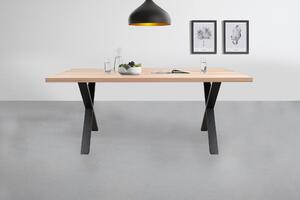 Jedálenský stôl AMAYA X dub/kov, šírka 160 cm, rovná hrana