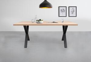 Jedálenský stôl AMAYA X dub/kov, šírka 180 cm, rovná hrana
