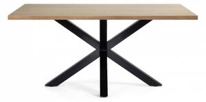 X-ROSS BLACK WOOD stôl 180 x 90 cm MDF s dubovou dyhou