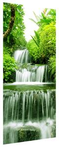 Gario Fototapeta na dvere Vodopád v dažďovom pralese Veľkosť: 95 x 205 cm, Materiál: Samolepiaca