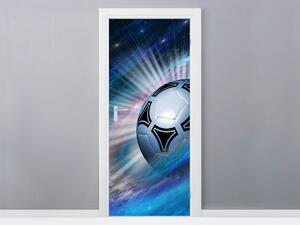 Gario Fototapeta na dvere Vesmírna futbalová lopta Veľkosť: 95 x 205 cm, Materiál: Samolepiaca