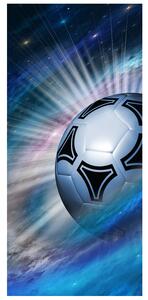 Gario Fototapeta na dvere Vesmírna futbalová lopta Veľkosť: 95 x 205 cm, Materiál: Samolepiaca