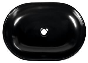 CALEO keramické umývadlo 60x42x14 cm, na dosku, čierna mat CA590B
