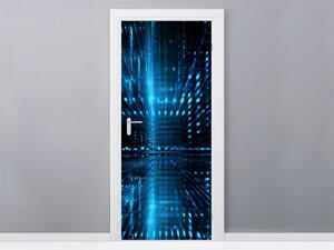 Gario Fototapeta na dvere Modrý kyberpriestor 3D Veľkosť: 95 x 205 cm, Materiál: Samolepiaca