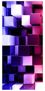 Gario Fototapeta na dvere Farebné 3D kocky Veľkosť: 95 x 205 cm, Materiál: Samolepiaca