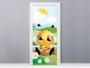 Fototapeta na dvere Včielka s medom Materiál: Samolepiaca, Rozmery: 95 x 205 cm