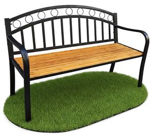 Ak furniture Záhradná lavička ARUM čierna/jedľové drevo