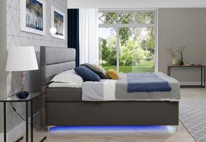 Čalúnená posteľ BASILIO, bez LED, 180x200 cm, sawana 21