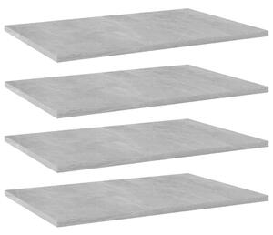 Prídavné police 4 ks, betónovo sivé 60x40x1,5 cm, drevotrieska