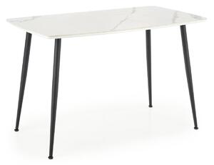 Halmar MARCO stôl biely mramor / čierny
