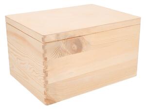 ČistéDrevo Drevený box s vekom 40 x 30 x 24 cm bez rukoväti