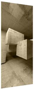 Gario Fototapeta na dvere Betónové kocky v priestore Veľkosť: 95 x 205 cm, Materiál: Samolepiaca