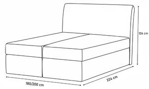 Čalúnená posteľ VINCENZO, 160x200, soft33