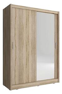Šatníková skriňa NANA, 130x200x60 cm, zrkadlo 1 ks, biela