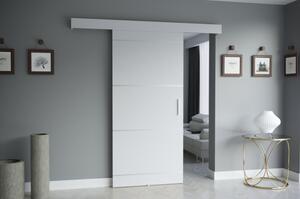 Posuvné dvere SALOME - biele so striebornými pruhmi