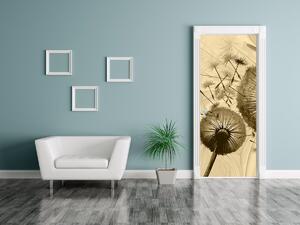 Gario Fototapeta na dvere Krémové púpavy Veľkosť: 95 x 205 cm, Materiál: Samolepiaca