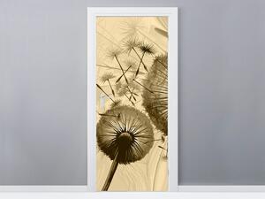 Gario Fototapeta na dvere Krémové púpavy Veľkosť: 95 x 205 cm, Materiál: Samolepiaca