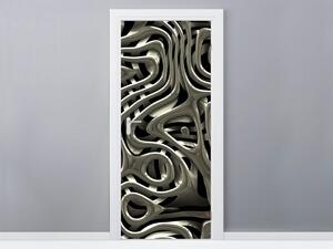 Gario Fototapeta na dvere Zaujímavé striebro Veľkosť: 95 x 205 cm, Materiál: Samolepiaca