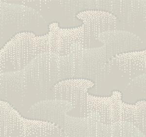 Sivá vliesová tapeta na stenu, bodky, perly OS4265, Modern nature II, York
