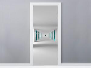 Gario Fototapeta na dvere Chodba a tyrkysový vesmír Veľkosť: 95 x 205 cm, Materiál: Samolepiaca