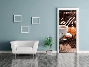 Gario Fototapeta na dvere Výborná káva Veľkosť: 95 x 205 cm, Materiál: Samolepiaca