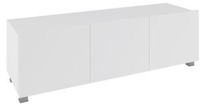 TV stolík CALABRINI 150, biela/biely lesk