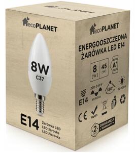 LED žiarovka E14 sviečka 8W 700lm - neutrálna biela