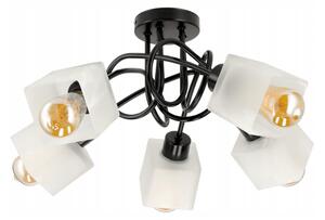 BERGE LED stropná lampa LOFT - 5xE27 - CUBE WHITE