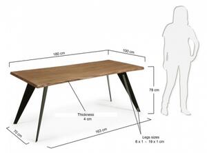 KODA B ANTIK OAK stôl 180 x 100 cm