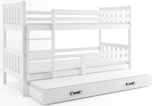 Poschodová posteľ RINOCO 3 + matrac + rošt ZADARMO, 190x80, biela