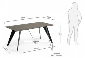KODA B DARK IRON stôl 180 x 100 cm