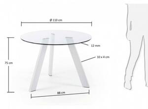 CARIB stôl biely 110 cm