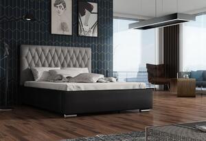 Čalúnená posteľ SIENA + rošt + matrac, Siena04 s gombíkom/Dolaro08, 160x200
