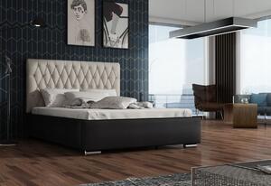 Čalúnená posteľ SIENA + rošt + matrac, Siena06 s gombíkom/Dolaro08, 160x200