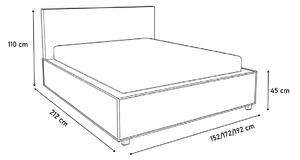 Čalúnená posteľ SIENA + rošt, Siena01 s gombíkom/Dolaro08, 140x200