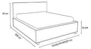 Čalúnená posteľ FARO, 120x200, Jaguar 2180