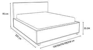 Čalúnená posteľ LAZIO, 140x200, madryt 190